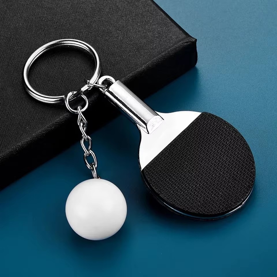 Table Tennis Umpire - Creative น่ารัก Mini ตารางไม้เทนนิสพวงกุญแจ Paddle Ping