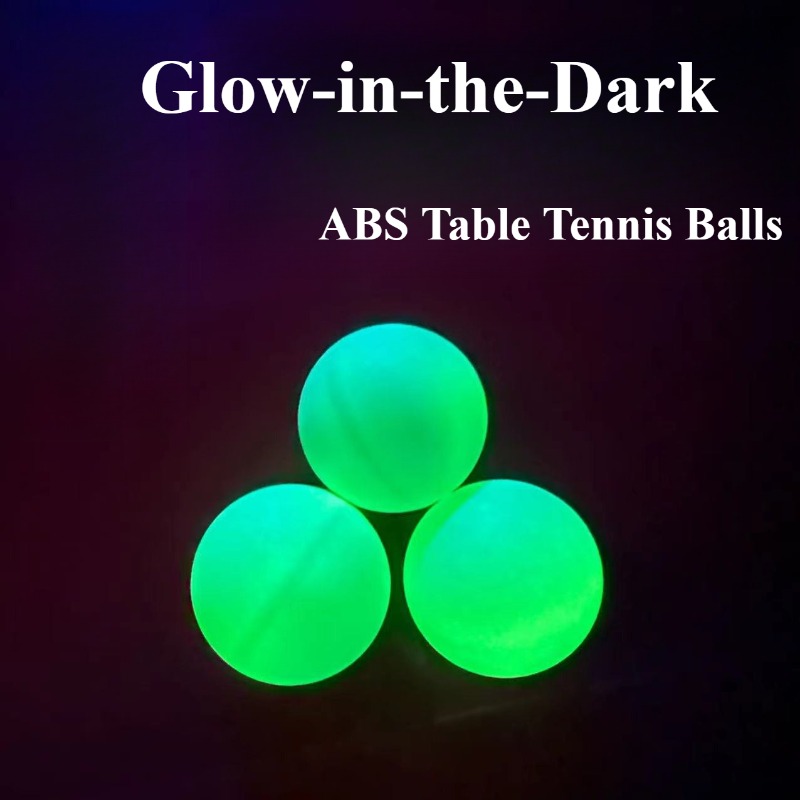 Table Tennis How To Play - ลูกปิงปองเรืองแสงในที่มืด วัสดุ ABS ใหม่ พร้อมรอยต่อ 40+