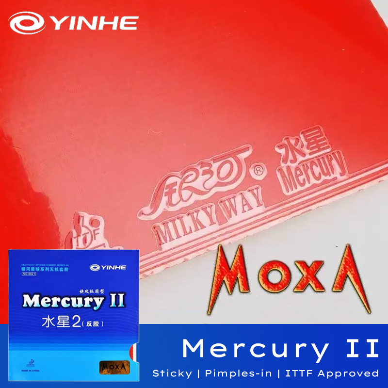 Donic Table Tennis Ball - ยางปิงปอง YINHE Mercury 2 แบบปุ่มยางด้านใน สำหรับการโจมตีที่รวดเร็วพร้อมการตีลูป