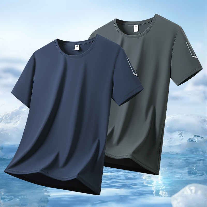Table Tennis Shirt - ฤดูร้อนน้ำหนักเบาระบายอากาศได้เสื้อลำลองกลางแจ้งกีฬาเทเบิลเทนนิสซับเหงื่อแห้งเร็วไอซ์ซิลค์เสื้อยืดแขนสั้น