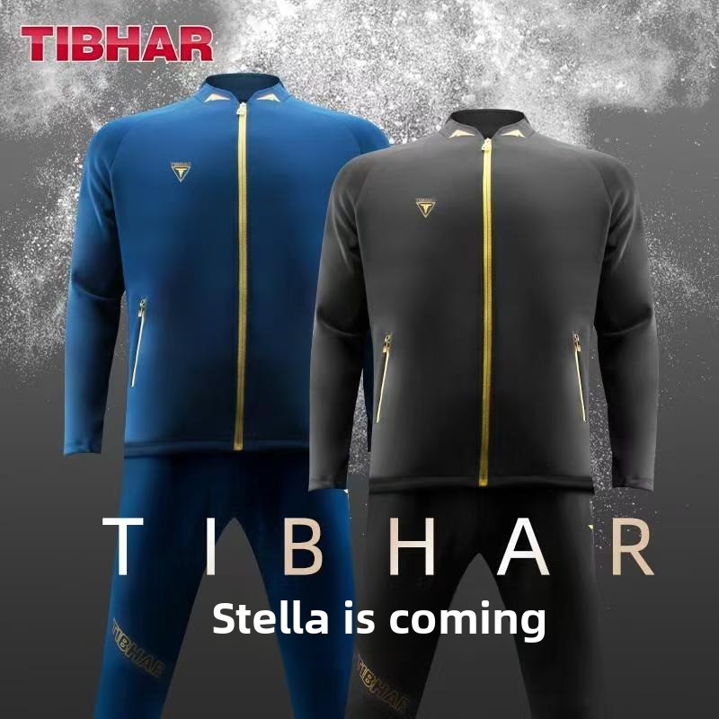 Table Tennis Jacket - ชุดปิงปองทรงสูงและตรงสําหรับผู้ชายและผู้หญิง เสื้อแจ็คเก็ตมืออาชีพ Stella แขนยาวแบบใหม่ ชุดกีฬาฝึกซ้อม