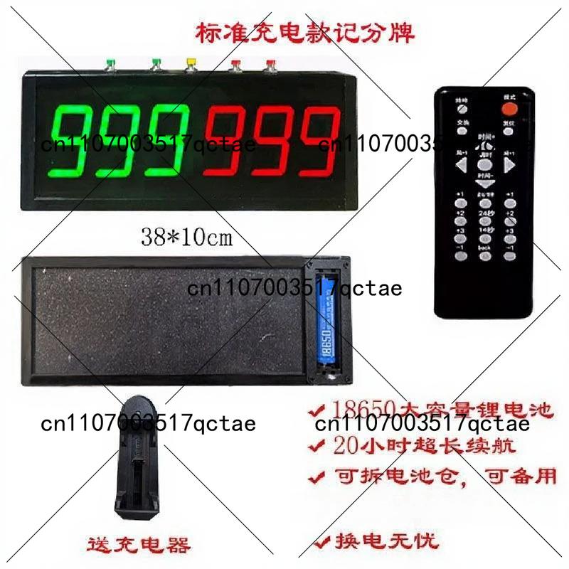 Table Tennis Score - ป้ายคะแนนอิเล็กทรอนิกส์สำหรับกีฬาบาสเกตบอล ป้ายคะแนน LED แบบพลิกได้ นาฬิกาจับเวลา ฟุตบอล