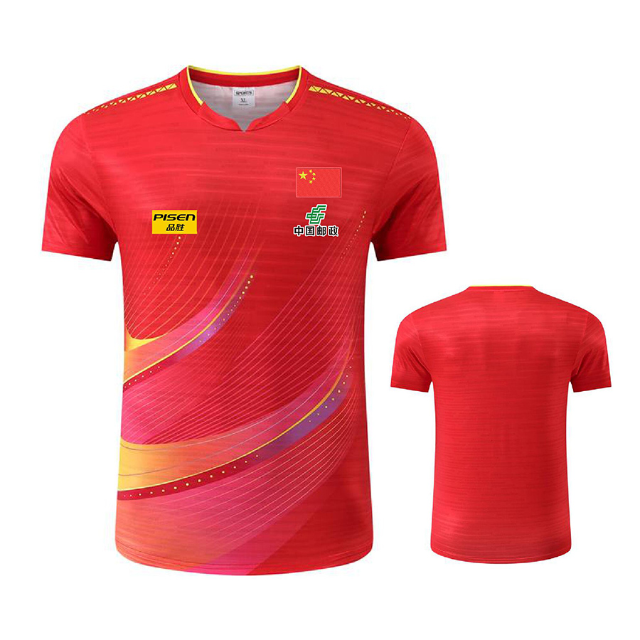 Table Tennis Shirt - ปรับแต่งข้อความโลโก้ Aisan ถ้วยจีนทีมปิงปองเสื้อกางเกงขาสั้นสําหรับผู้ชายผู้หญิงเด็กเทนนิสปิงปอง TShirt