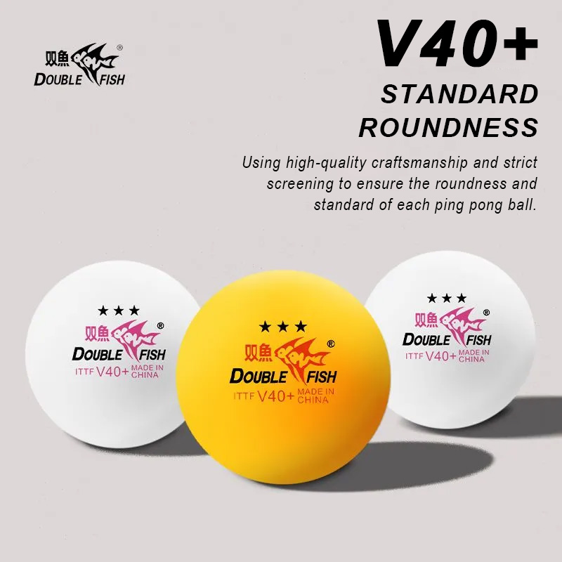 Donic Table Tennis Ball - ดับเบิ้ลฟิช 3 สตาร์ V40+ 30/50/100 ชิ้นลูกปิงปองที่ผ่านการรับรองจาก