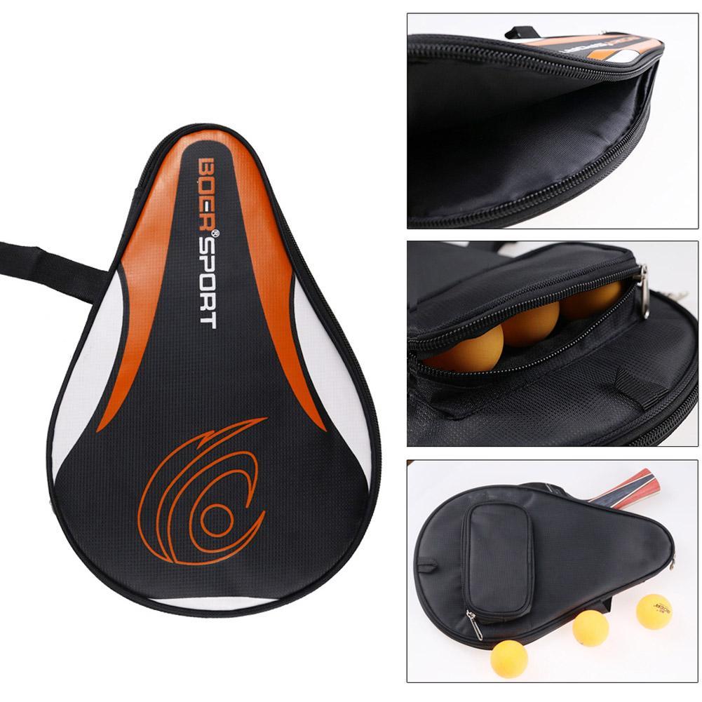 Table Tennis Umpire - กระเป๋าไม้ลายกีฬาปิงปอง9ซม. 1ชิ้น30x1ถุงค้างคาวสีดำ/ สีฟ้าผ้าอ๊อกซ์ฟอร์ดฟองน้ำกล่องไม้ปิงปองสำหรับเก็บไม้พายใบมีด