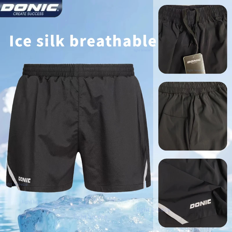 Table Tennis Jacket - Donic กางเกงขาสั้นปิงปองผู้ชายและผู้หญิง Quick Drying Breathable ตารางเทนนิสเสื้อผ้ากีฬากางเกงขาสั้นการฝึกอบรมกางเกงขาสั้น