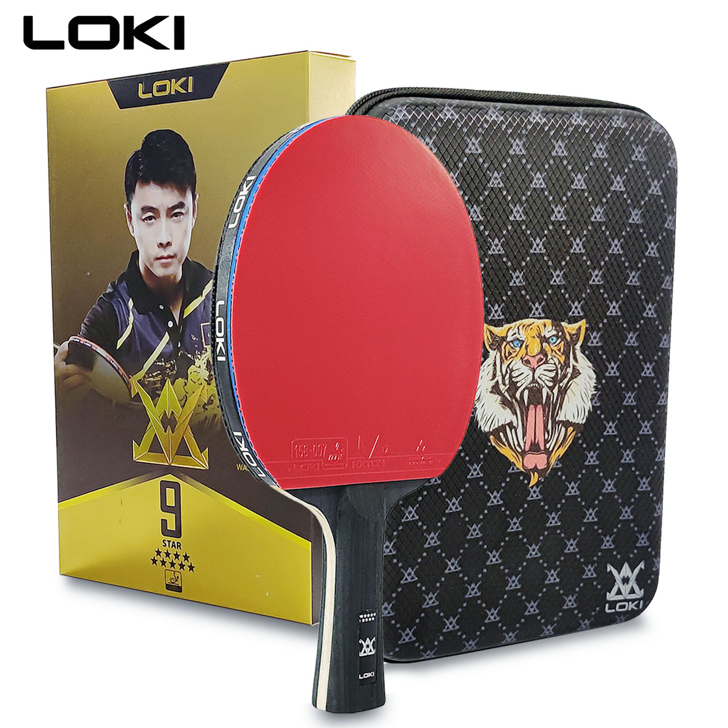 Table Tennis Bat Butterfly - LOKI 9 ดาวตารางไม้เทนนิส Professional 5 +
