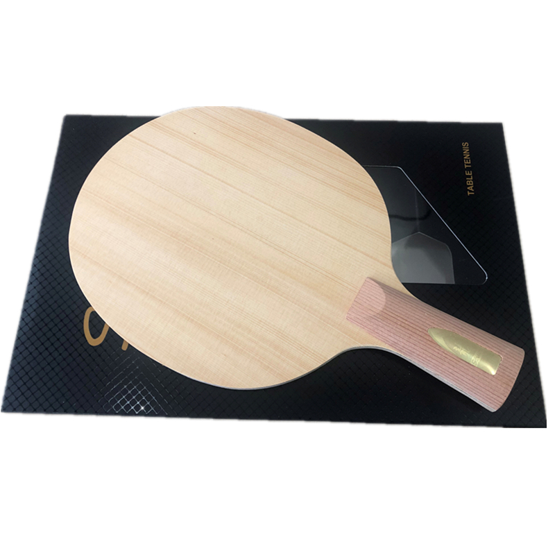 Table Tennis Umpire - Studor ไม้ปาลายกีฬาปิงปอง Hinoki คาร์บอนสีฟ้าไม้ Hinoki ไม้ปิงปองไม้7ชั้นด้วยไฟเบอร์คาร์บอนโจมตีอย่างรวดเร็ว