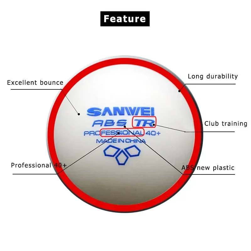 ลูกปิงปอง SANWEI-ABS TR 3 ดาว  - Donic Table Tennis Ball บทวิจารณ์และราคา