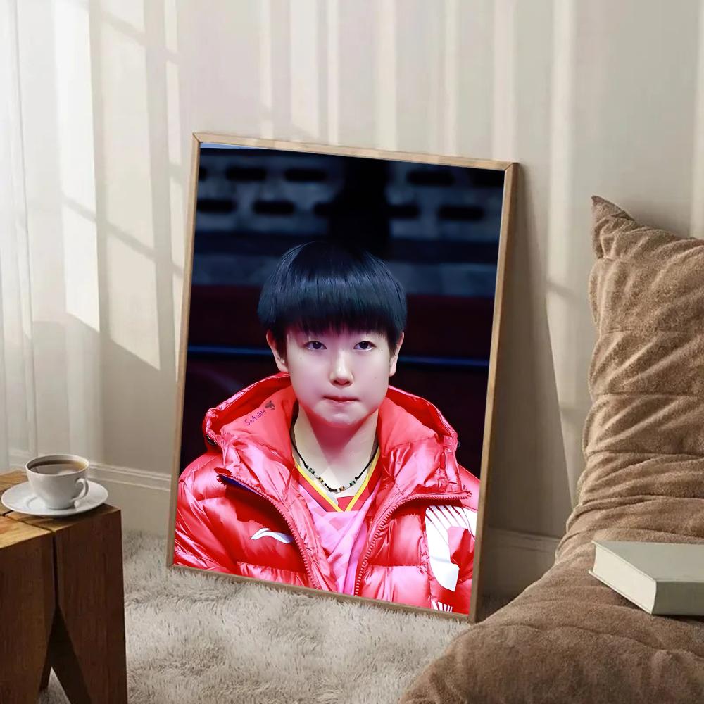 โปสเตอร์ภาพวาดนักปิงปอง ซุนอิง - Table Tennis Athlete บทวิจารณ์และราคา