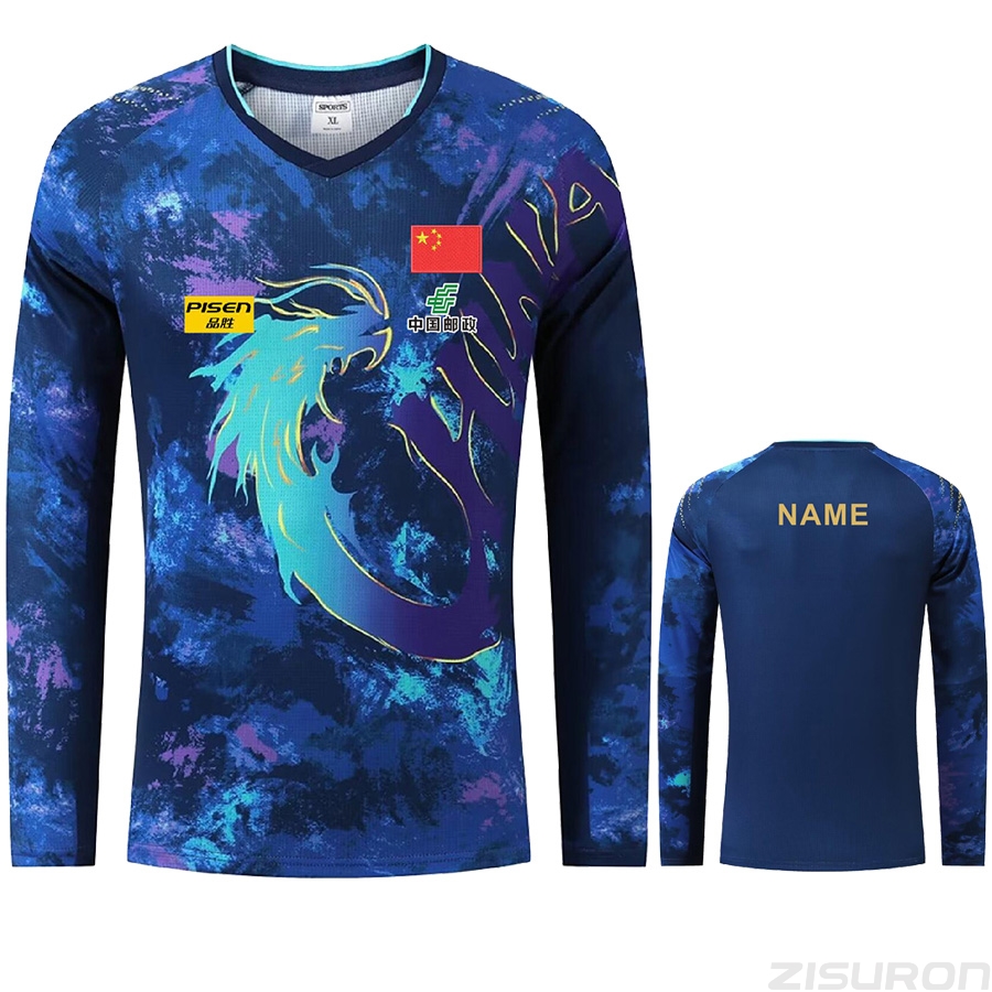 โลโก้ข้อความที่กําหนดเอง CHINA - Table Tennis Shirt บทวิจารณ์และราคา