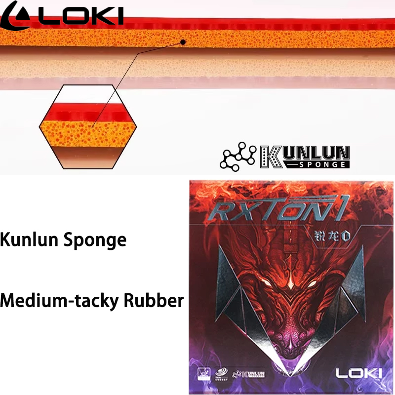 แผ่นยางปิงปอง LOKI RXTON 1 Sti - Table Tennis Training บทวิจารณ์และราคา