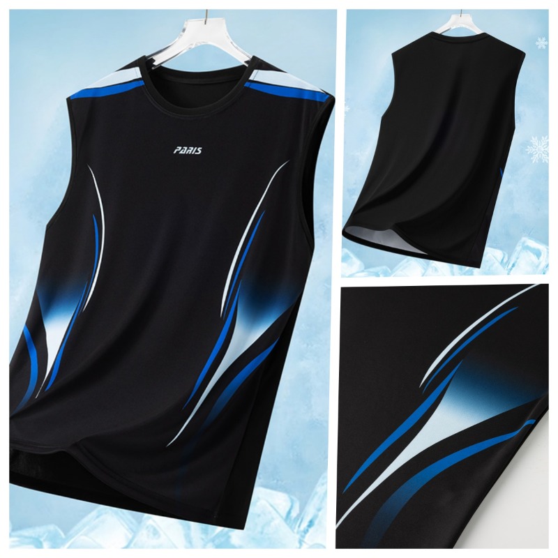 เสื้อยืดผู้ชายแฟชั่นผ้าไหมน้ำแ - Table Tennis Shirt บทวิจารณ์และราคา